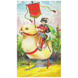 Nappe Salutations de Pâques Whimsical : Rider sur Giant 