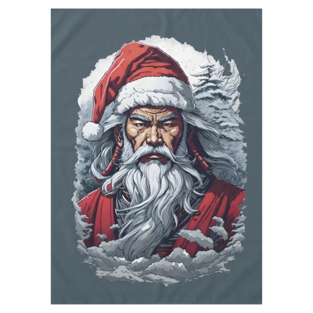 Nappe Samurai Père Noël Warrior Christmas Art Cadeau (Devant)