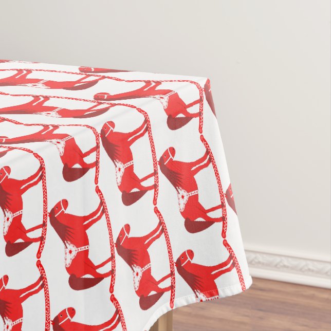 Nappe Scandinave Noël Cheval Rocking Motif (In Situ)