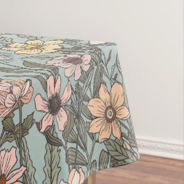 Nappe Seafoam Pink Yellow Retro Wildflower