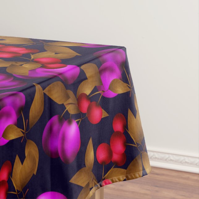 Nappe Seamless dark plum fruits purple berries cherry (In Situ)