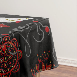 Nappe Sentiment festif élégant avec un motif floral symé