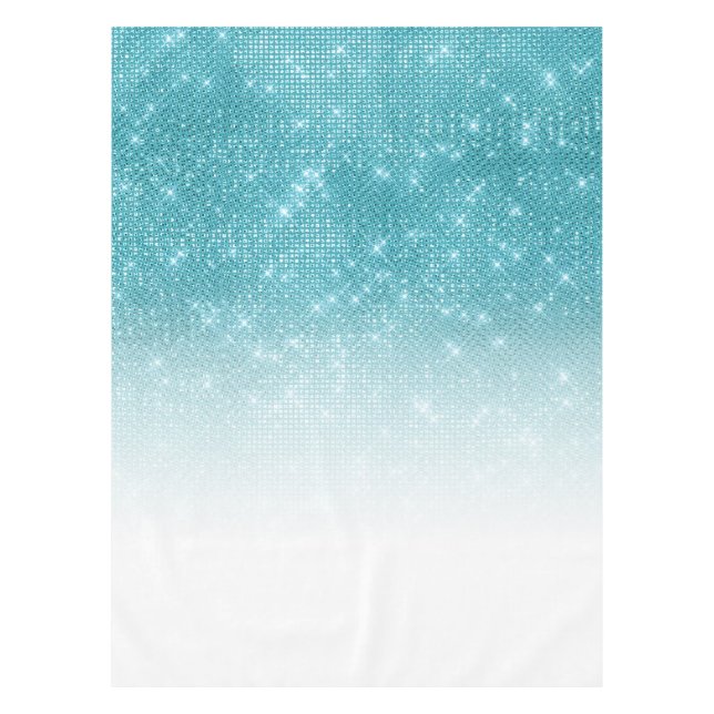 Nappe Séquin Ombre de Parties scintillant Bleu d'Aqua br (Devant)
