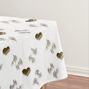 Nappe Seulement vous. motif d'amour de valentines avec