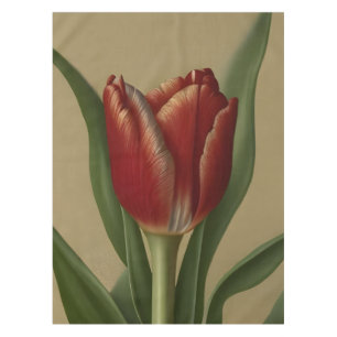 Nappe Shabby Chic Jolie Tulipe Rouge