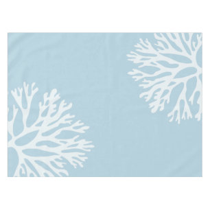 Nappe Silhouettes de corail de mer (bleu de littoral)