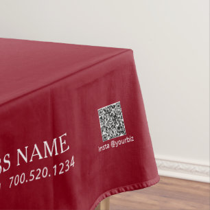 Nappe Simple Red & White Company Logo Foire de l'artisan