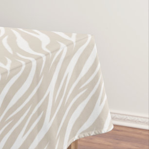 Nappe Simple Zebra Print Taupe blanc mignonne Motif mode