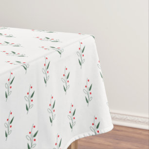 Nappe Simples saintes fraises rouges et vertes Noël