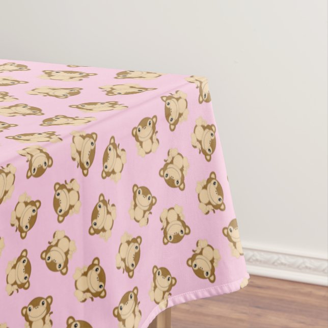 Nappe Singe fête d'anniversaire rose (In Situ)