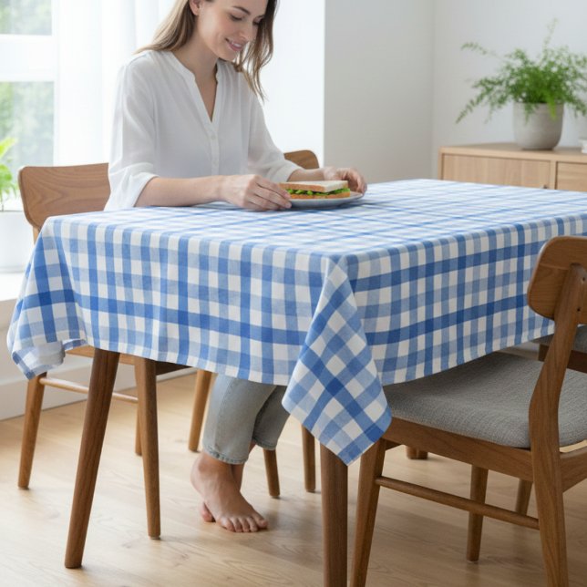 Nappe Sky Blue and White Pattern Tablecloth Dining Set (Sky Blue and White Pattern Tablecloth Dining Set)