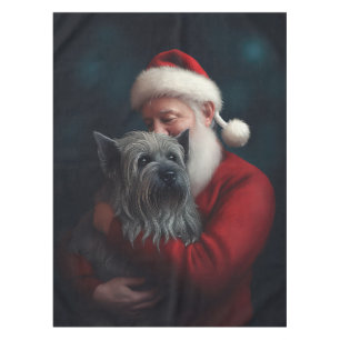 Nappe Skye Terrier avec Noël Festif du Père Noël