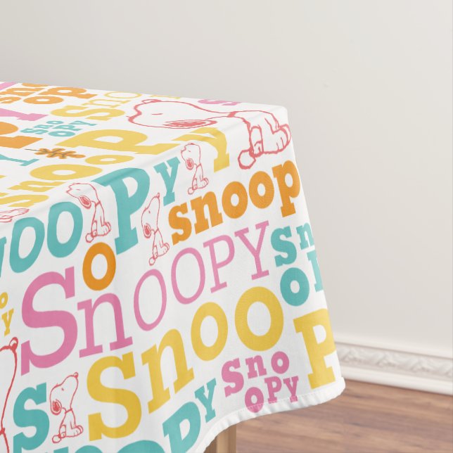 Nappe Snoopy Pastel Text Pattern (In Situ)