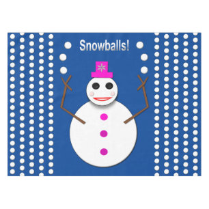 Nappe Snowlady de Noël Jongler boules de neige amusant