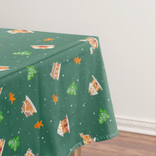 Nappe Snowy Winter Gingerbread Maison Cookies