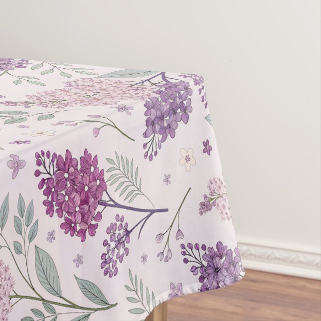 Nappe Soft Pink and Purple Lilac Floral Pattern   (In Situ)