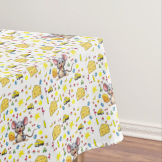 Nappe Souris Fromage Jaune Étoiles Camions Chat 