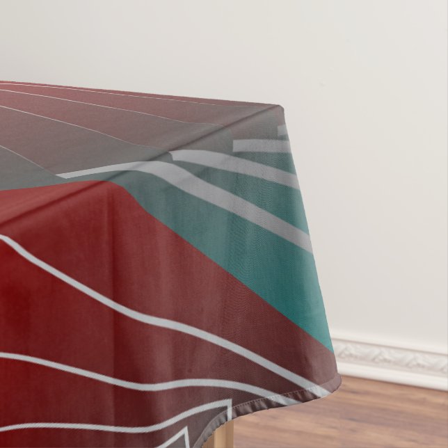 Nappe spin bordeaux turquoise (In Situ)