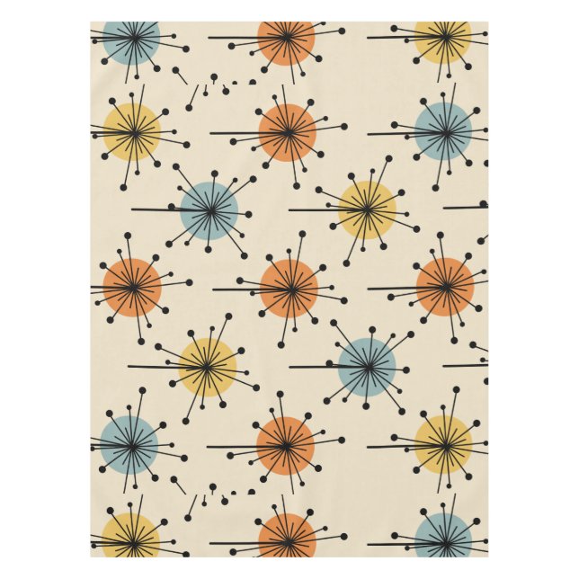 Nappe Spoutnik Starburst Fleurs Retro (Devant)
