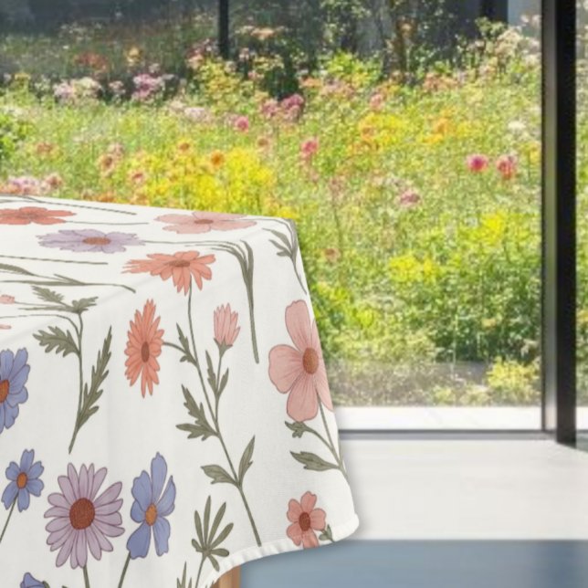Nappe  Spring Floral Tablecloth - Wildflower Printed  (Créateur téléchargé)