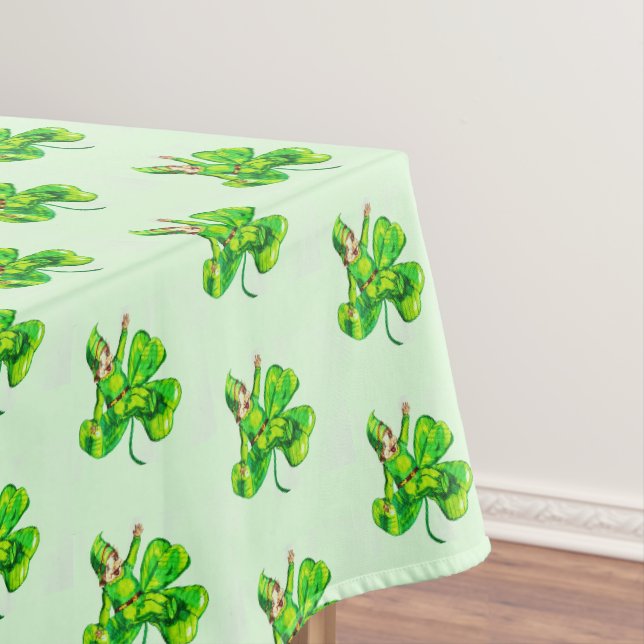 NAPPE ST. PATRICK'S DAY BABY LEPRECHAUN TABLECLOTH (In Situ)