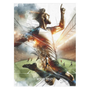 Nappe Stade du joueur de football mignon Imaginaire