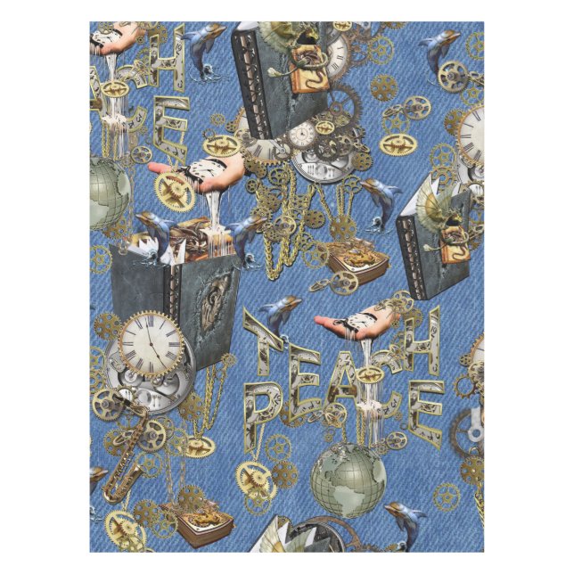 Nappe Steampunk sur Blue Denim (Devant)