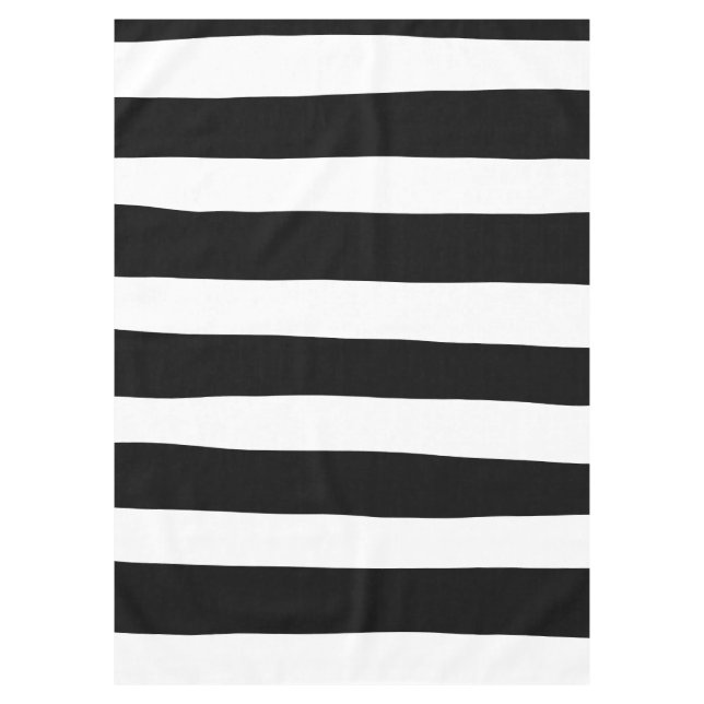 Nappe Stripes inégales - Noir et blanc (Devant)