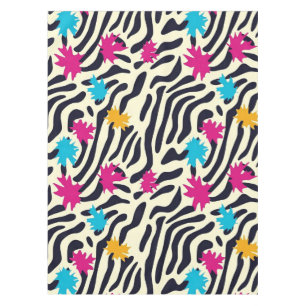 Nappe Stripes zébrées Abstraites avec pellicule de peint