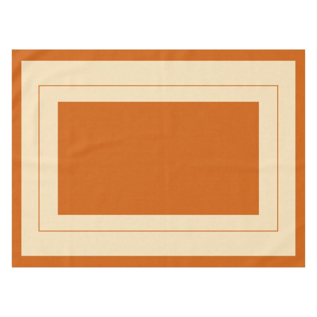Nappe Style campagnard, orange brûlé, coton neutre (Devant (Horizontal))