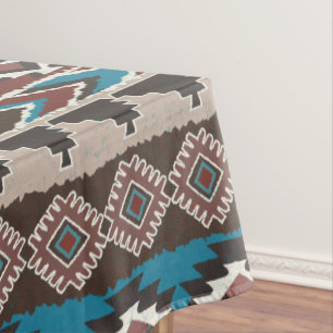 Nappe Style ethnique, motif géométrique, Aztèque