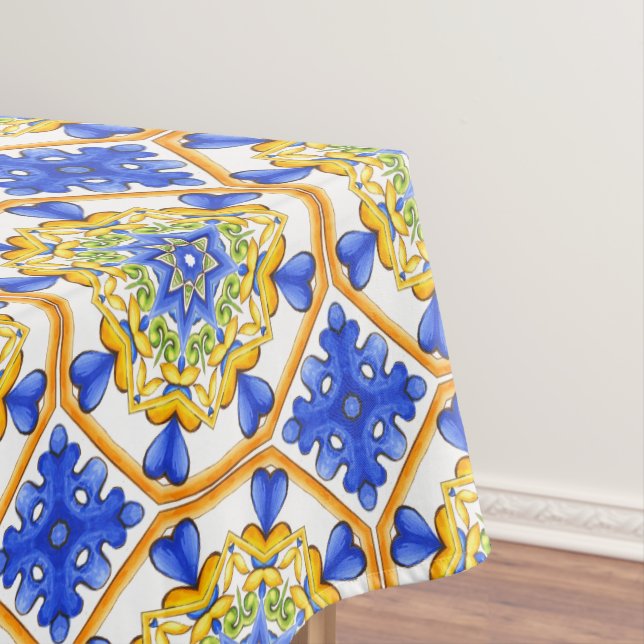 Nappe Style italien, carrelage, majolica Tout-sur-impres (In Situ)