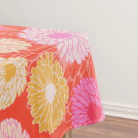 Style Retro Dahlia motifs floraux rouge rose