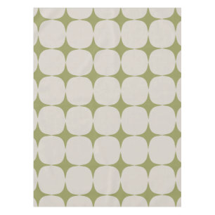 Nappe Stylisé motif vert sauge moderne du milieu du sièc