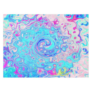 Nappe Super Abstrait Retro Robin's Oeuf Blue Swirl