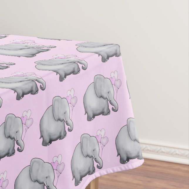 Nappe Superbe infirmière Baby shower des éléphants roses (In Situ)