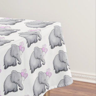 Nappe Superbe infirmière Baby shower des éléphants roses