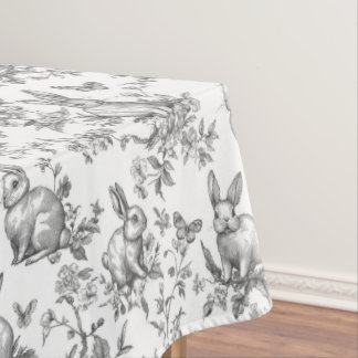 Nappe Sweet Black Bunny Rabbits French Toile