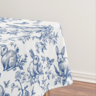 Nappe Sweet Blue Bunny Rabbits French Toile