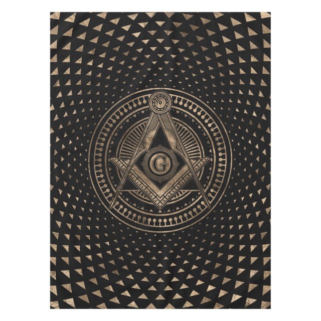 Nappe Symbole de la franc-maçonnerie Carré et camionnett (Devant)