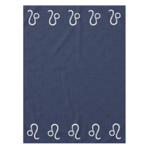 Nappe Symbole Leo d'argent sur l'impression en fibre de