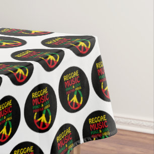 Nappe Symbole Reggae et Paix avec citations positives