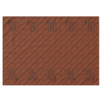 Symbole stylish Scorpio Zodiac en acajou