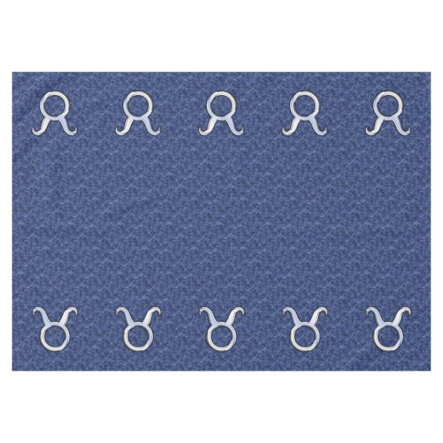 Nappe Symbole Zodiaque Taurus Argent Marine Camion numér (Devant (Horizontal))