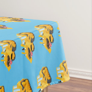 Nappe Sympa joli caractère de dessin animé au bulldozer