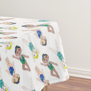 Nappe Synchronisation Swimmer Girls Swim Team Synchro