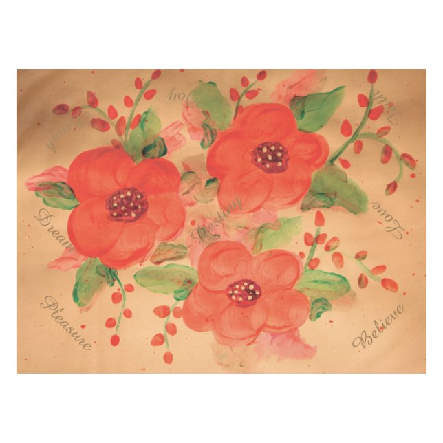 Nappe Table Bella avec Rouge (Devant (Horizontal))