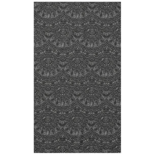 Nappe Table Mandala au charbon de bois