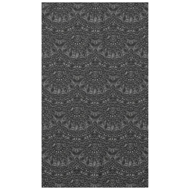 Nappe Table Mandala au charbon de bois (Devant)