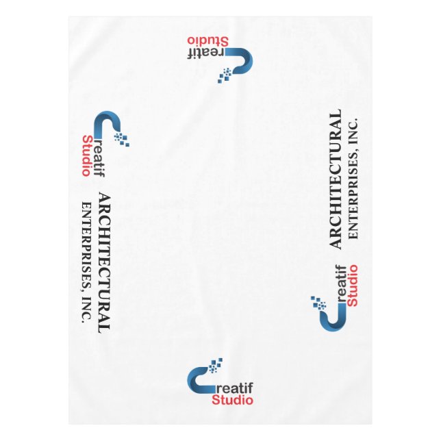 Nappe Table personnalisée avec votre logo et votre texte (Devant)